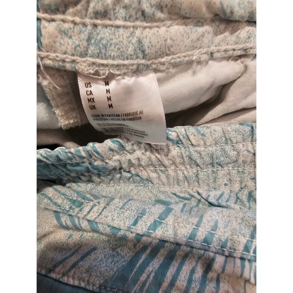 American Eagle Extreme Flex Mens Tropical Palm Leaf Shorts Teal Medium - Picture 5 of 7